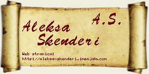 Aleksa Skenderi vizit kartica